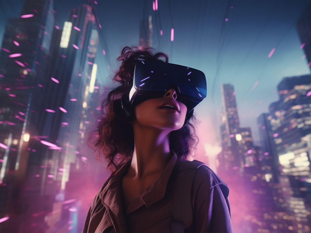 Woman in Vr goggles