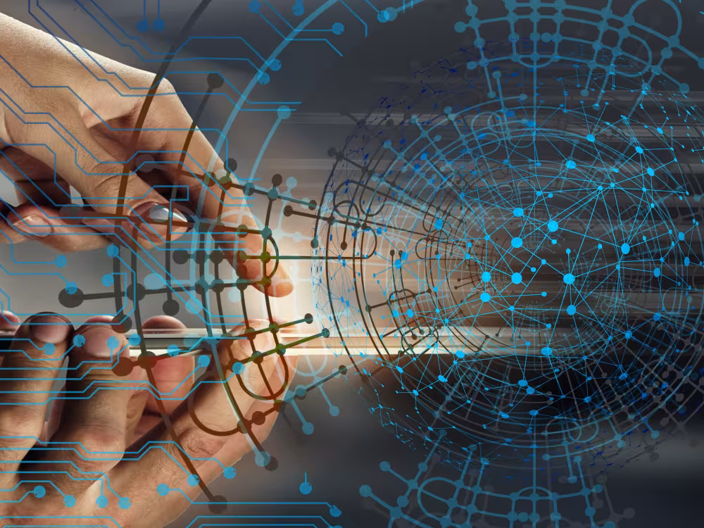 Smart phone with overlapping digital grid