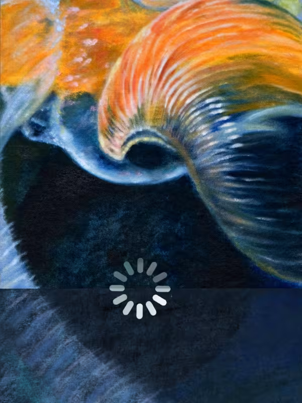 Artist drawing with a loading icon