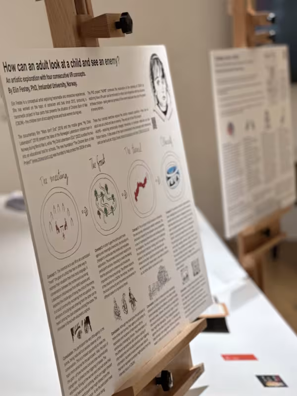 Poster boards at conference