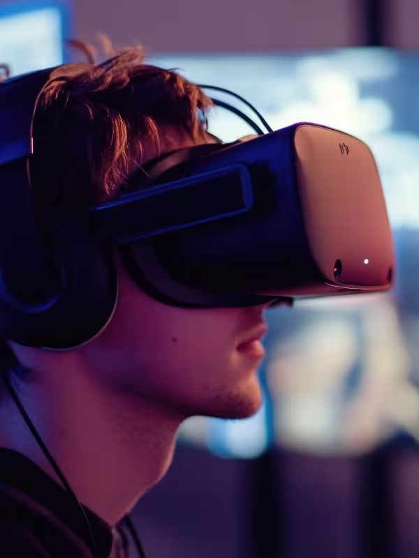 Man wearing XR headset
