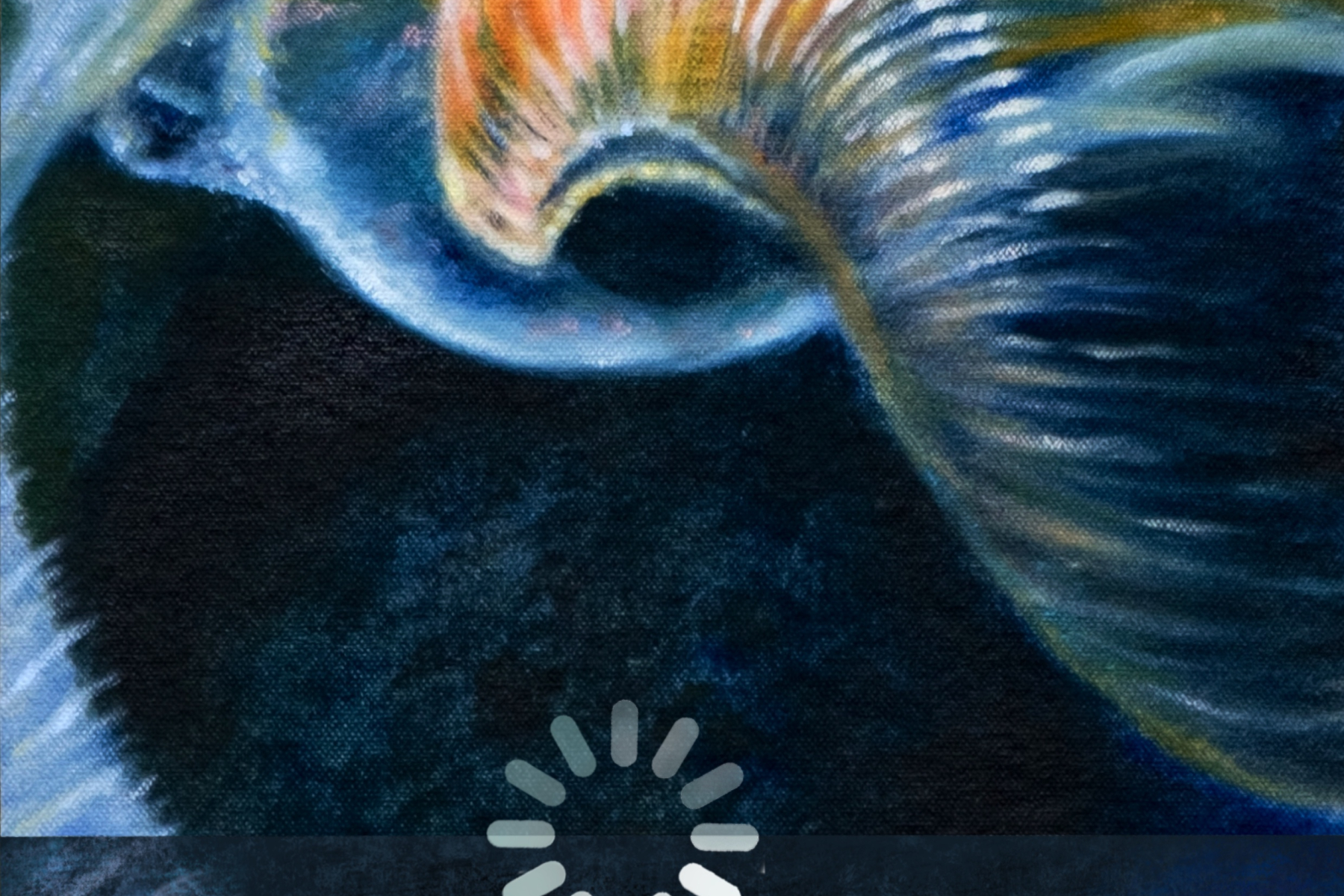 Artist drawing with a loading icon