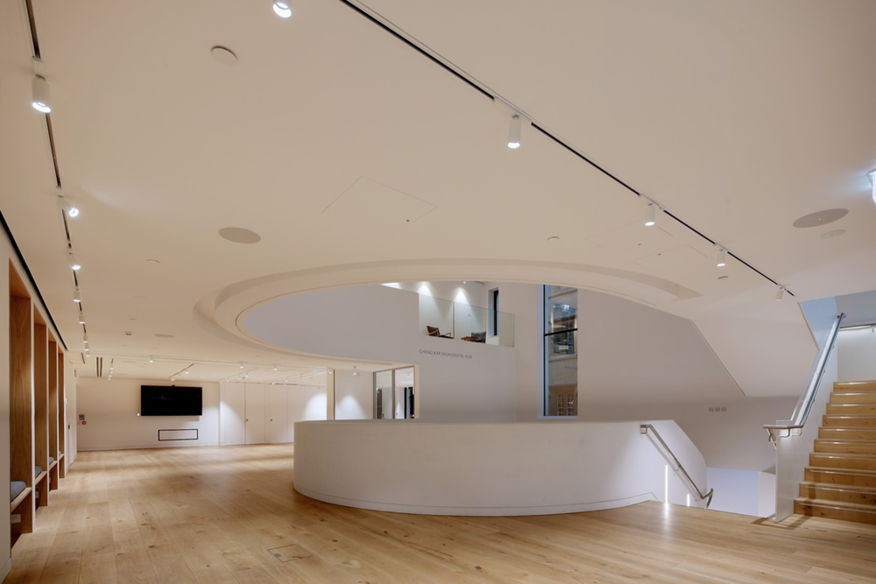 Large open space with white walls