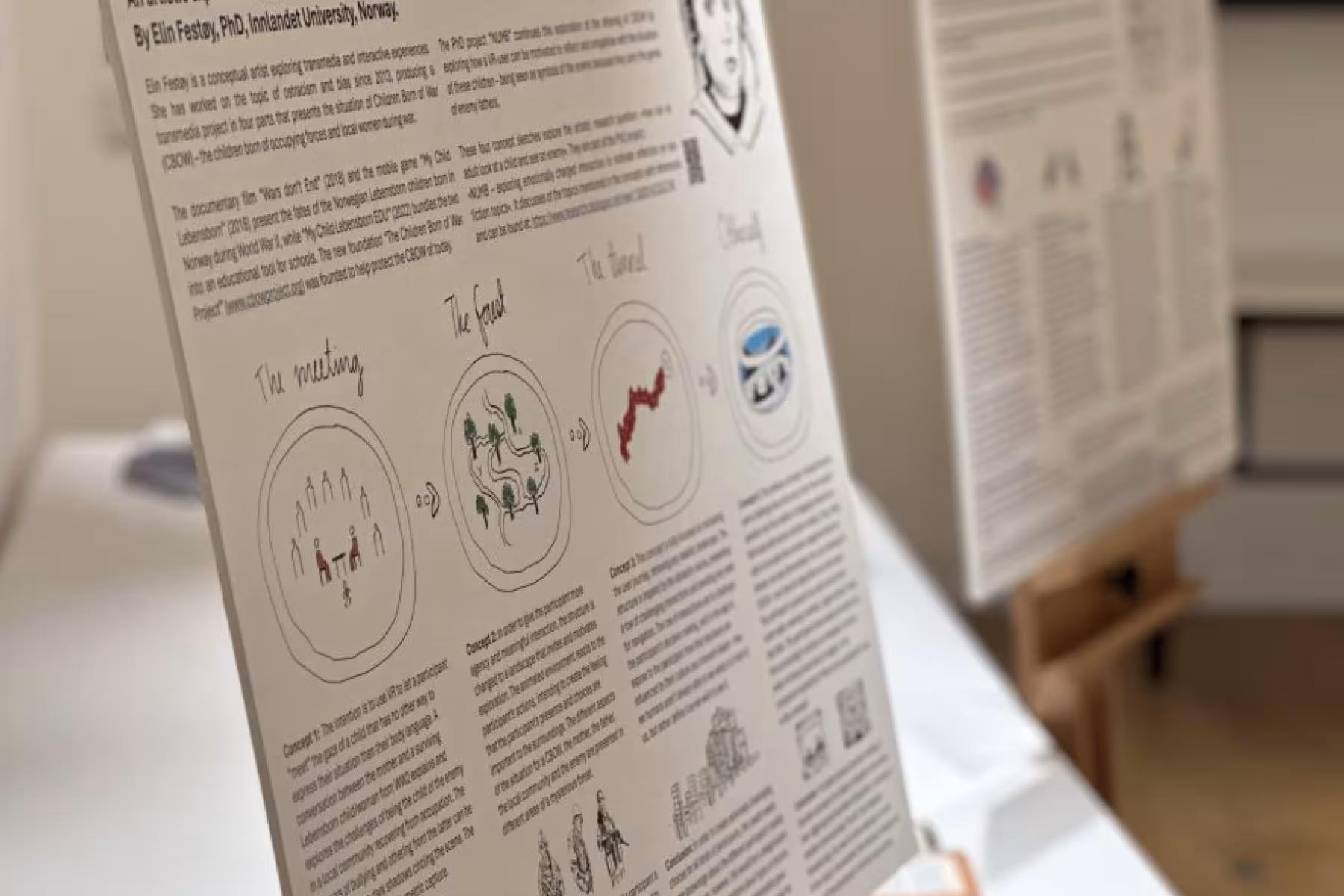 Poster boards at conference