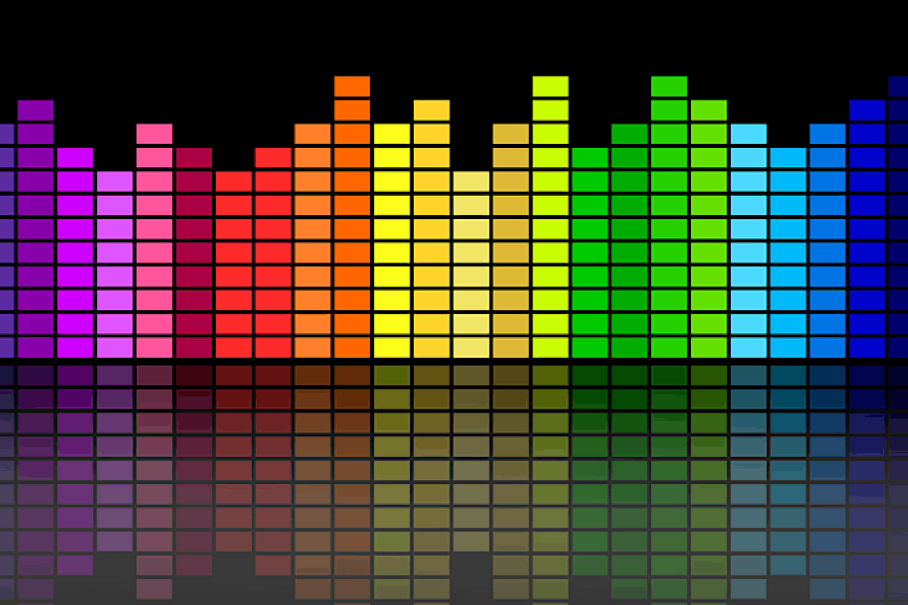 Colourful digital bar chart