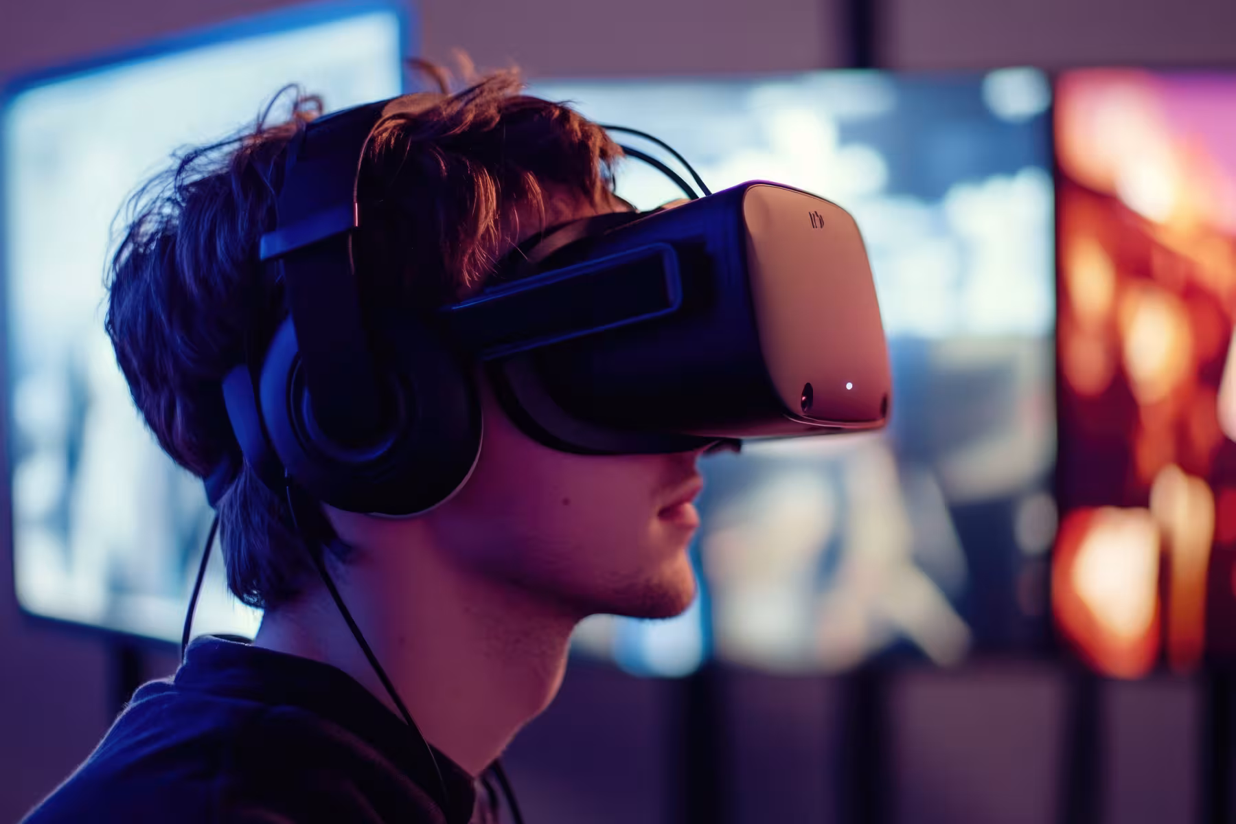 Man wearing XR headset